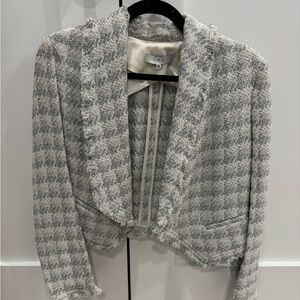 IRO Women's Cream and Gray Textured Blazer